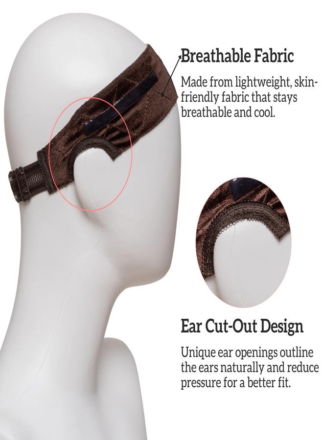 Cospack Wig Grip Band Women: Adjustable Silicone Non-Slip Wig Gripper with Middle Lace Part & Ear Cut Outs Secure Fit Breathable No-Headache for Wigs Chemo Cosplay Sports Daily Wear (Brown) - Image 3